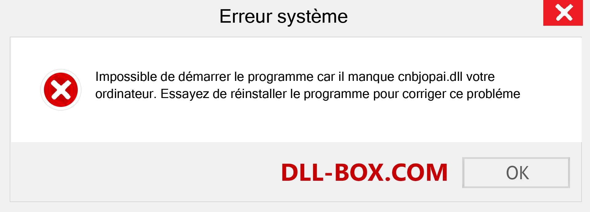 Le fichier cnbjopai.dll est manquant ?. Télécharger pour Windows 7, 8, 10 - Correction de l'erreur manquante cnbjopai dll sur Windows, photos, images